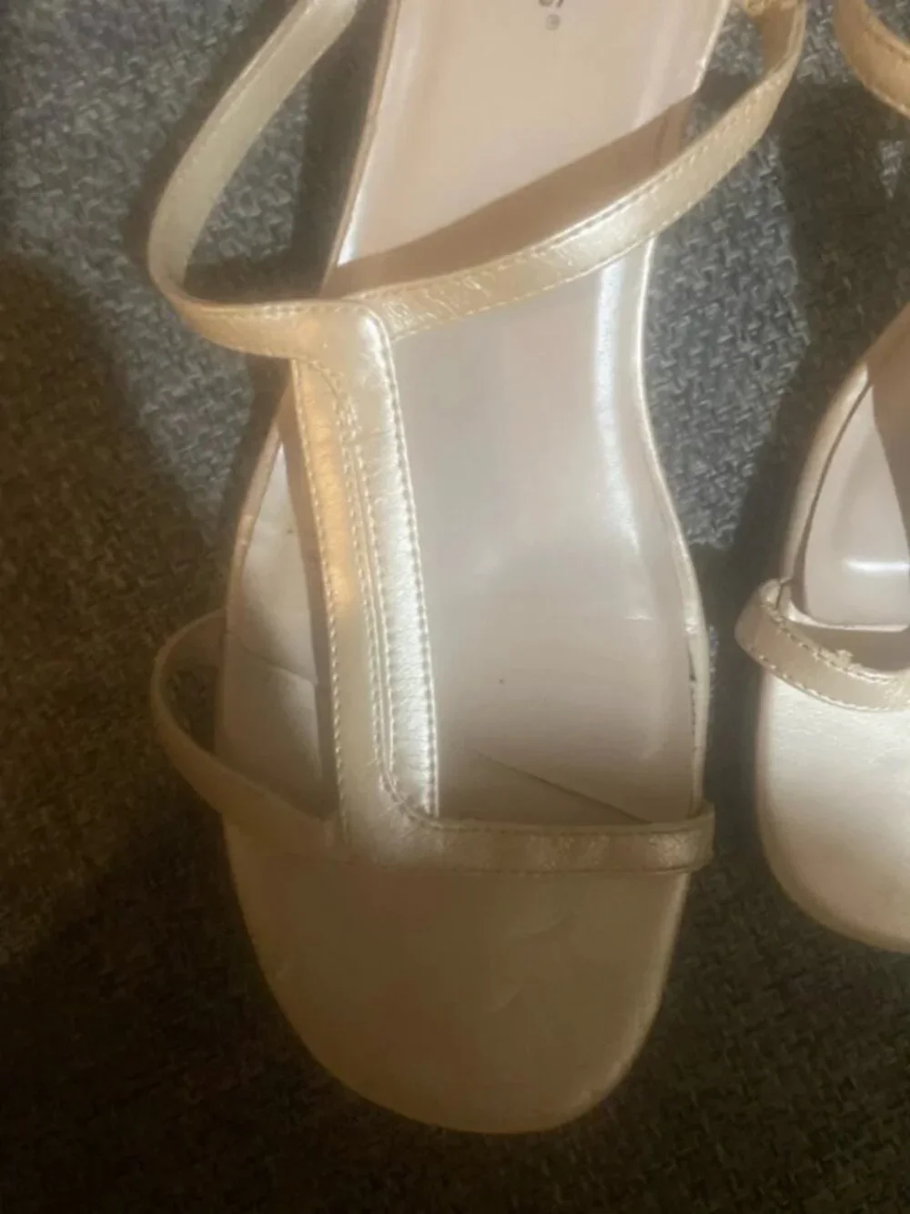 Size 10 light beige 1 inch heel sandal